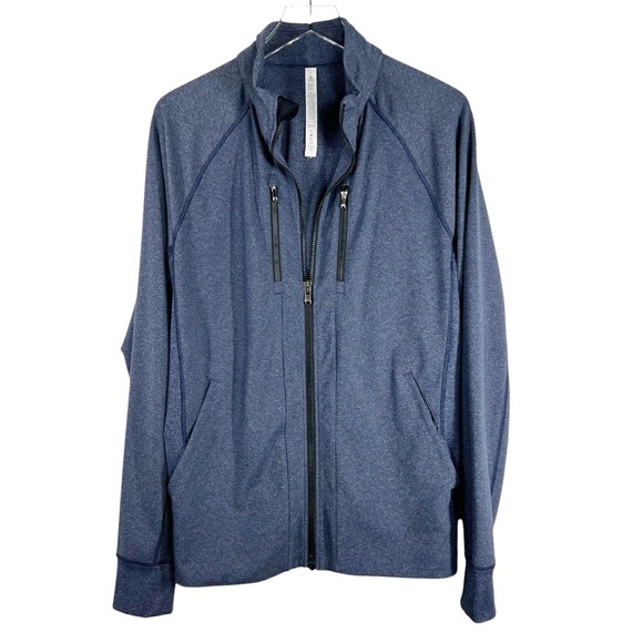 LULULEMON Men's Full Zip Blue Jacket Size Large - Picture 1 of 7